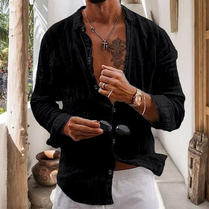 Men's Linen Long Sleeve Shirts