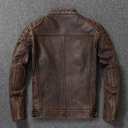 Men's Premium Quilted Leather Motorcycle Jacket
