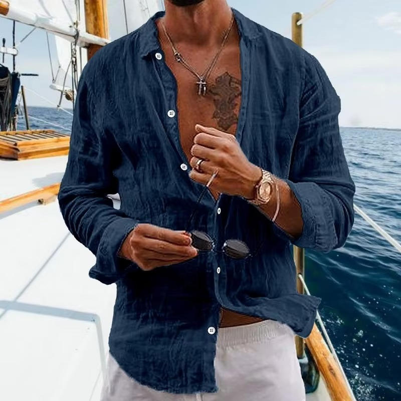 Men's Linen Long Sleeve Shirts