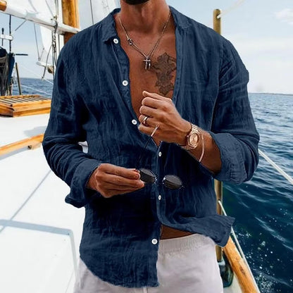 Men's Linen Long Sleeve Shirts