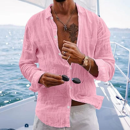 Men's Linen Long Sleeve Shirts