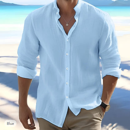 Linen Men's Long-Sleeved Shirt
