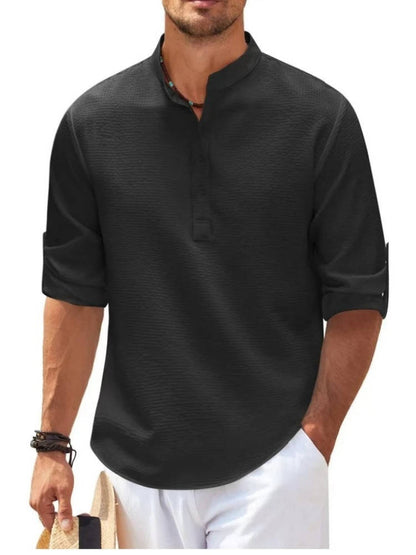 Camisa Henley para hombre