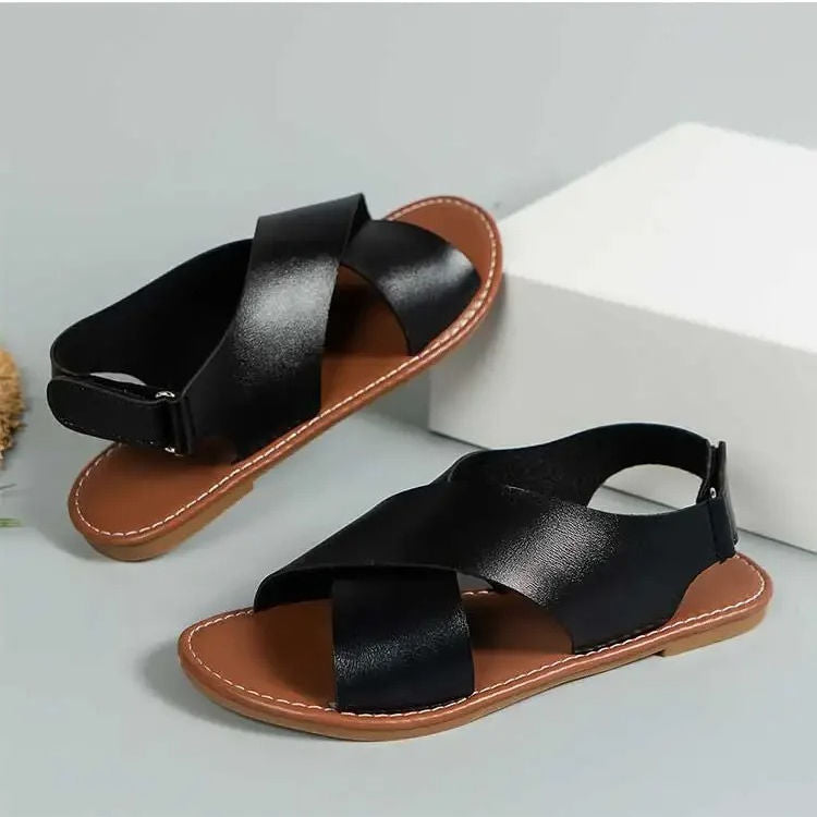 Women's Flat Leather Sandals