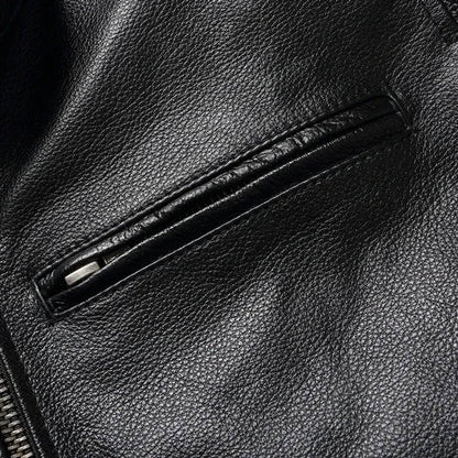 Men's Premium Quilted Leather Motorcycle Jacket