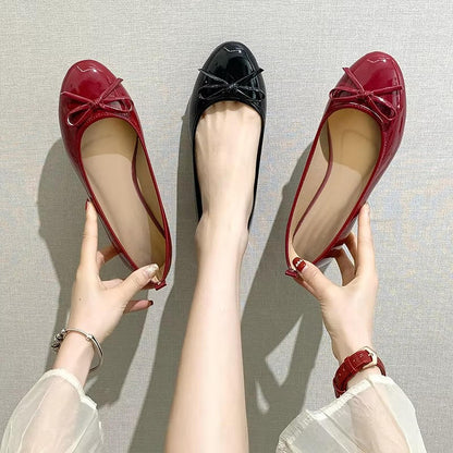 Leather Ballet Flats With Arch Support