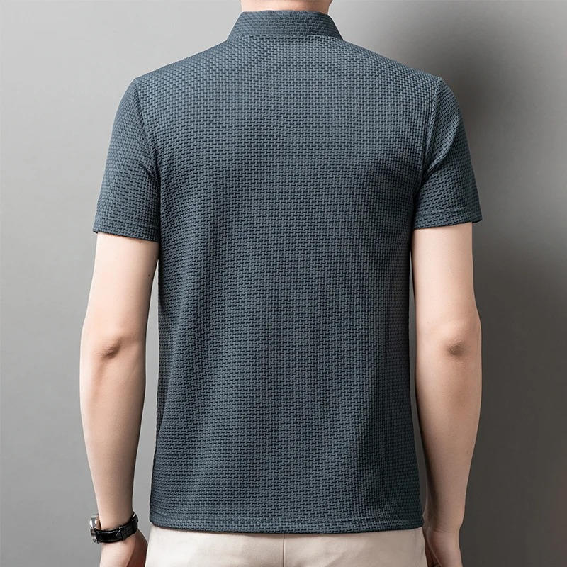 Men's Knitted Polo Shirt Short Sleeve
