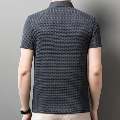 Men's Knitted Polo Shirt Short Sleeve