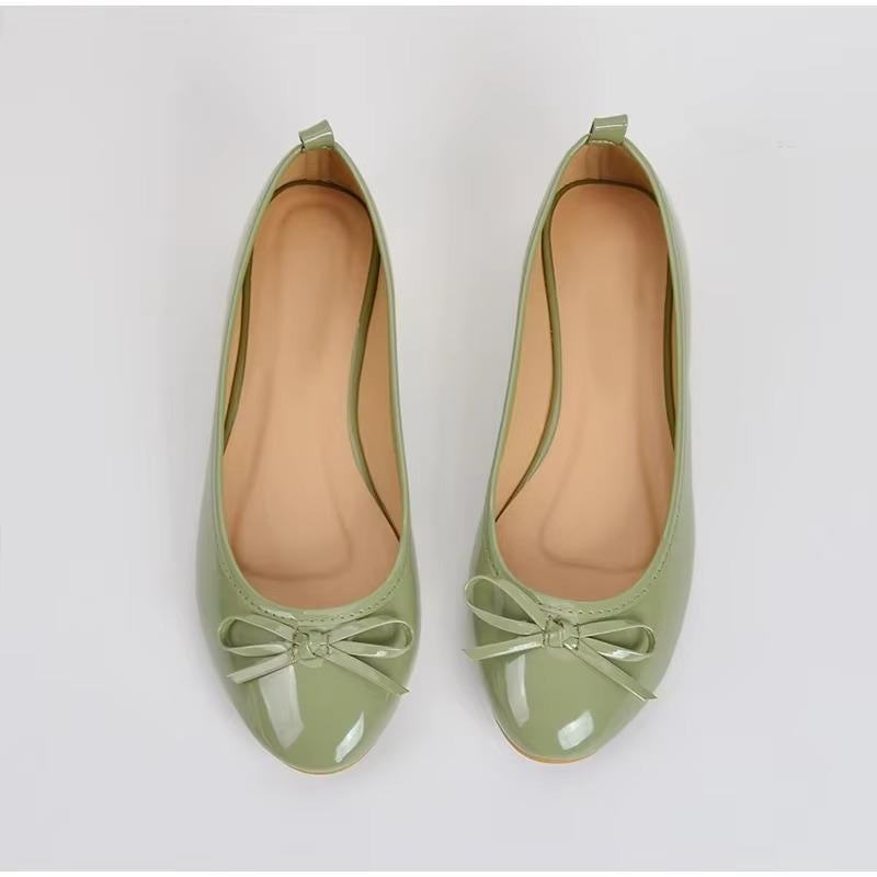 Leather Ballet Flats With Arch Support