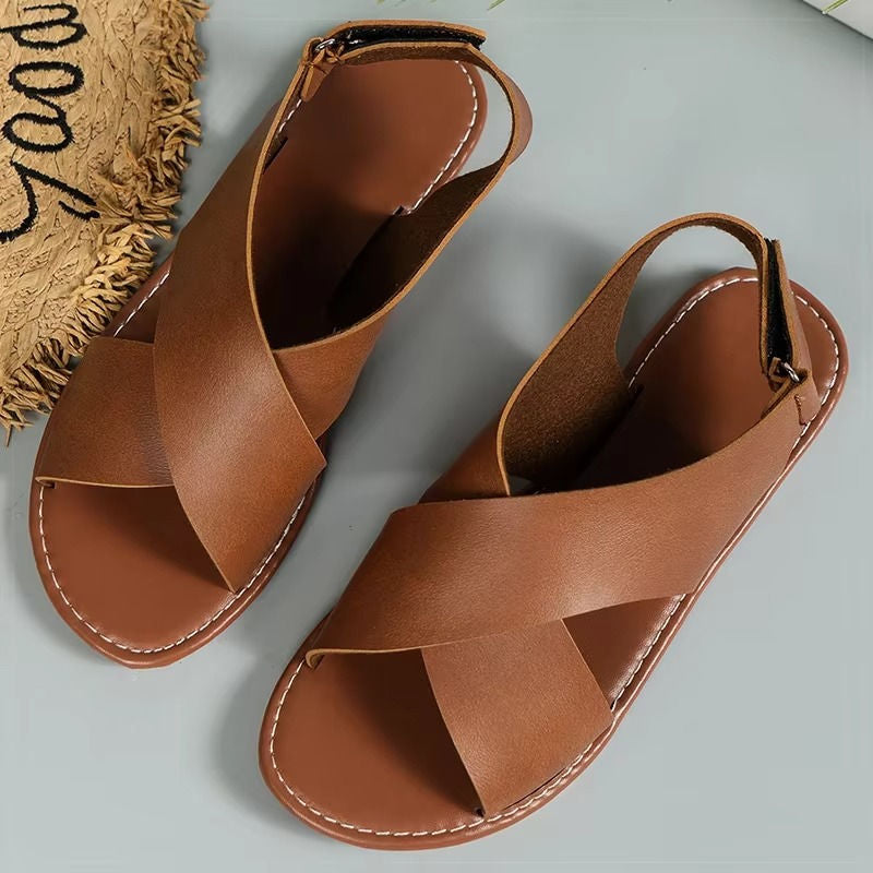 Women's Flat Leather Sandals