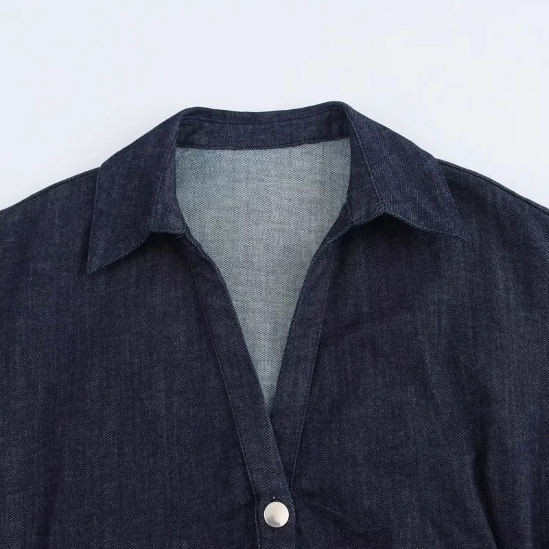 Women's Fitted button down Denim Dress