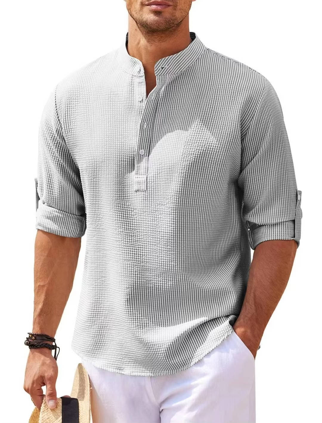 Camisa Henley para hombre
