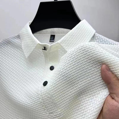Men's Knitted Polo Shirt Short Sleeve