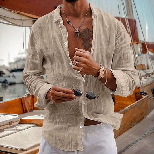 Men's Linen Long Sleeve Shirts