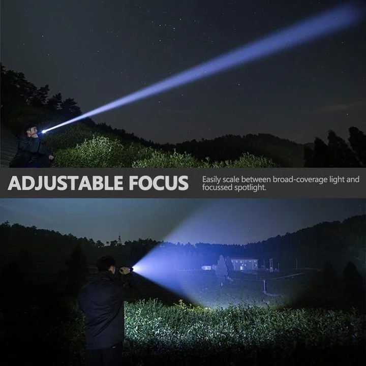 Powerful LED Flashlight – 90,000 Lumens Rechargeable Tactical Torch