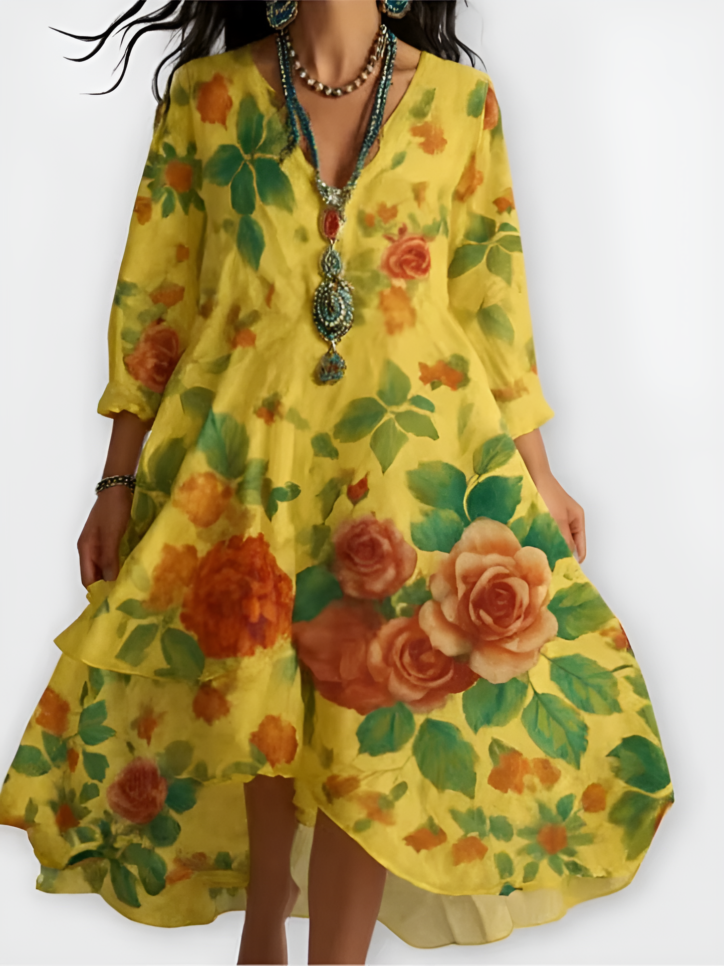 Floral Vintage Boho Maxi Dress