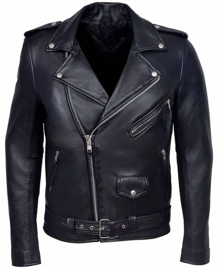 Men's Classic Leather Motorcycle Jacket