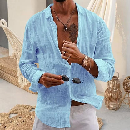 Men's Linen Long Sleeve Shirts