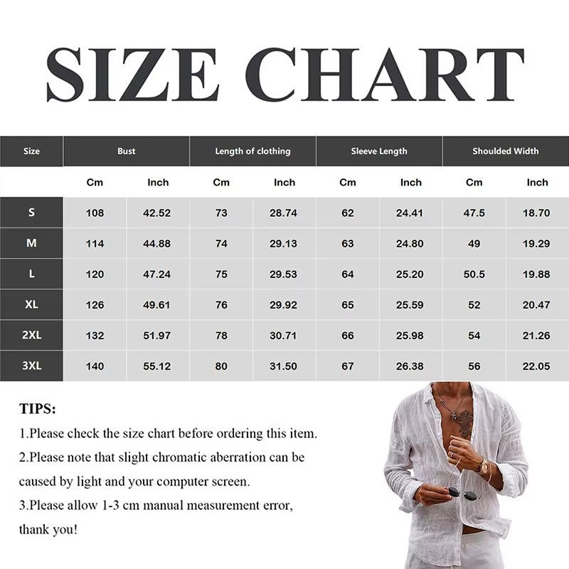 Men's Linen Long Sleeve Shirts