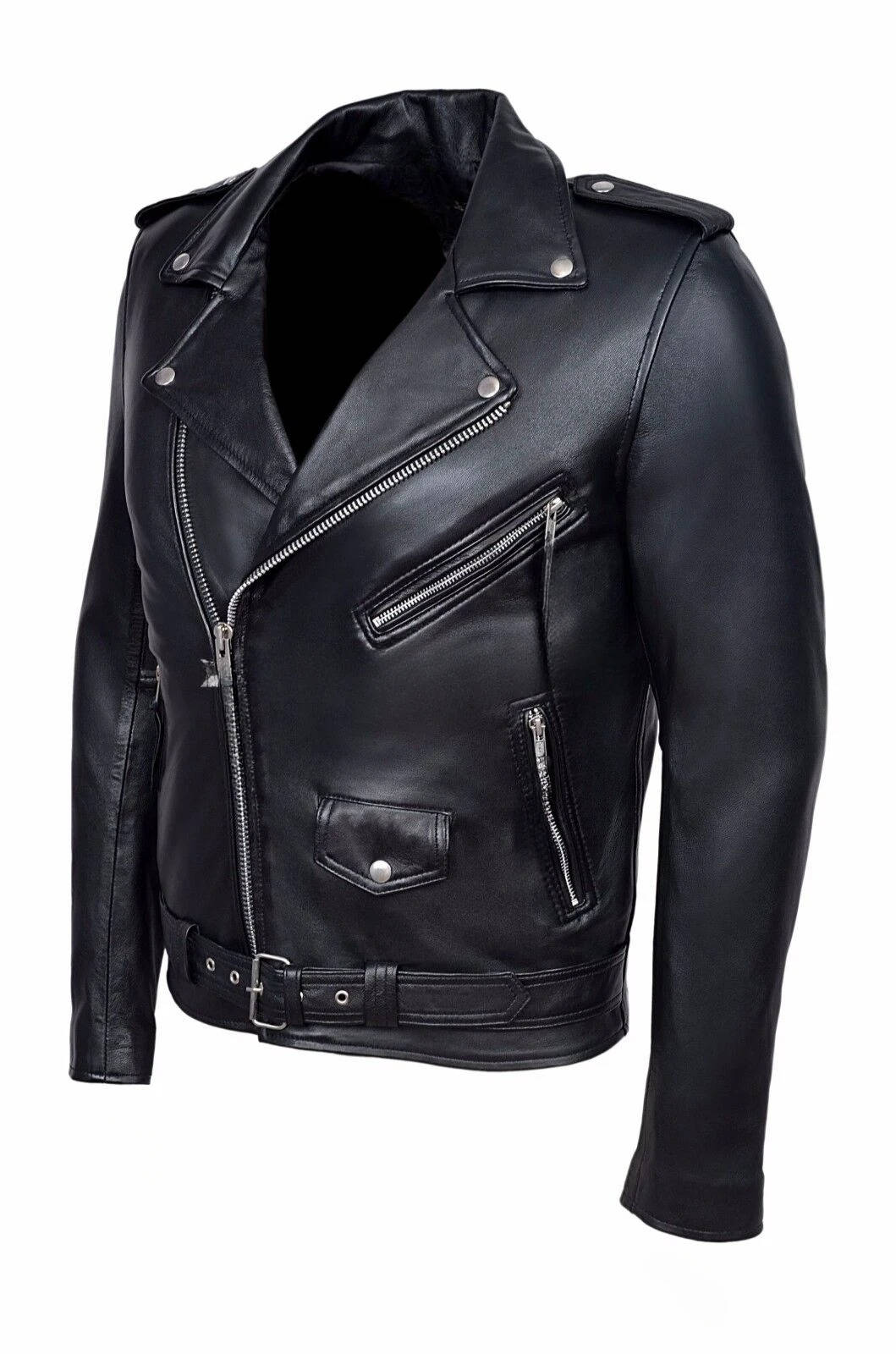 Men's Classic Leather Motorcycle Jacket