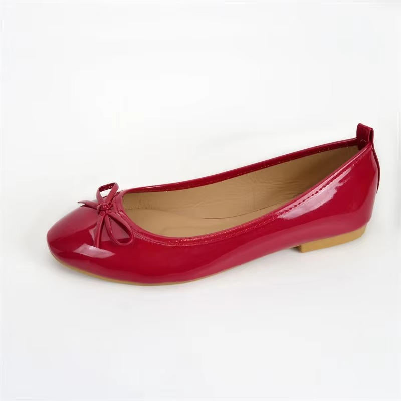 Leather Ballet Flats With Arch Support