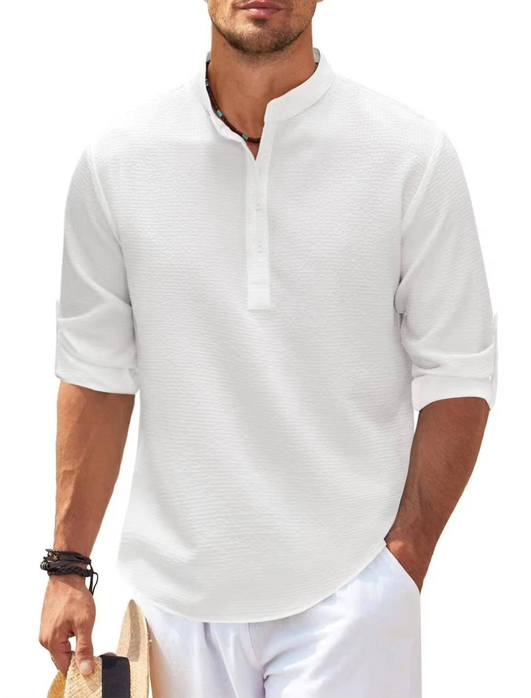 Camisa Henley para hombre