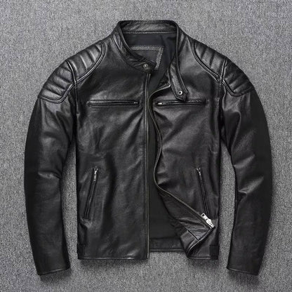 Men's Premium Quilted Leather Motorcycle Jacket