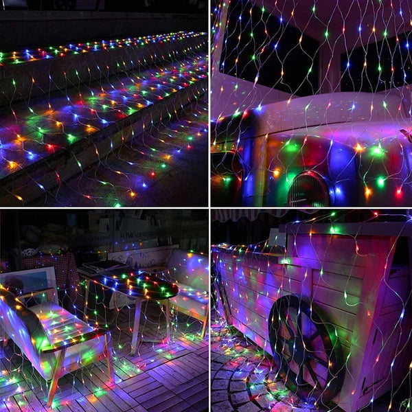 Aqua Mesh Waterproof String Lights for Yard at Night