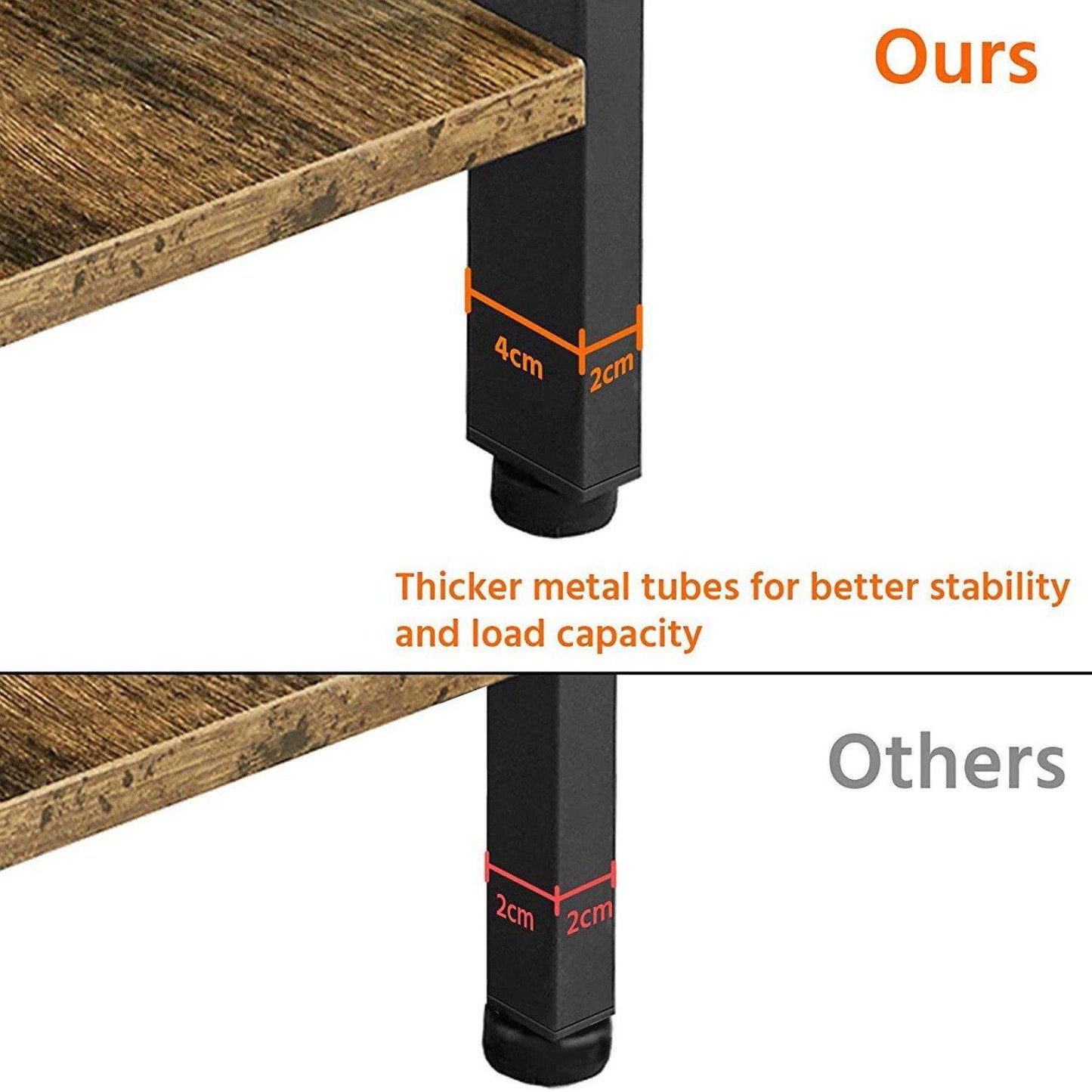 Mesa Auxiliar - Mesa Rústica de Lado - Mesa Pequeña con Cajón - Mesa de Madera con Almacenamiento - Mesa Auxiliar de Madera con Almacenamiento