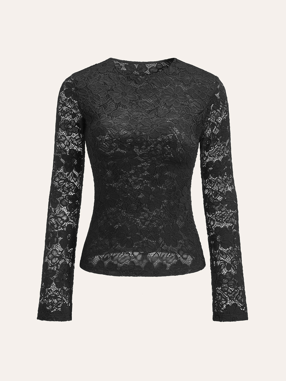 Floral Lace Long-Sleeve Top