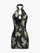 Floral Print Keyhole Detail Halter Dress