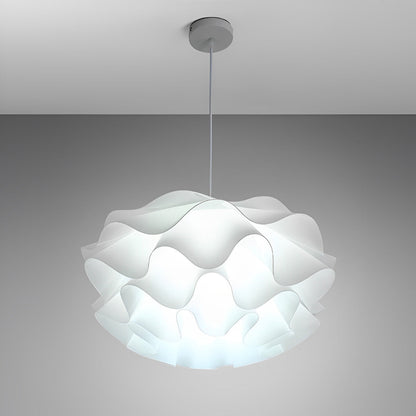 Kwiatowy Trzystopniowy Żyrandol LED Biały Lampa Wisząca