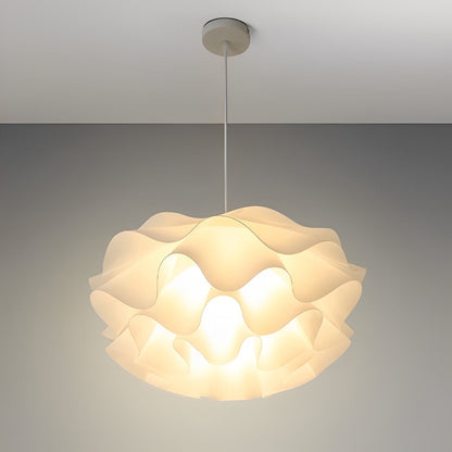 Kwiatowy Trzystopniowy Żyrandol LED Biały Lampa Wisząca