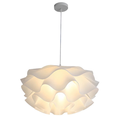 Kwiatowy Trzystopniowy Żyrandol LED Biały Lampa Wisząca