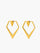 Geometric V-Shaped Gold Stud Earrings
