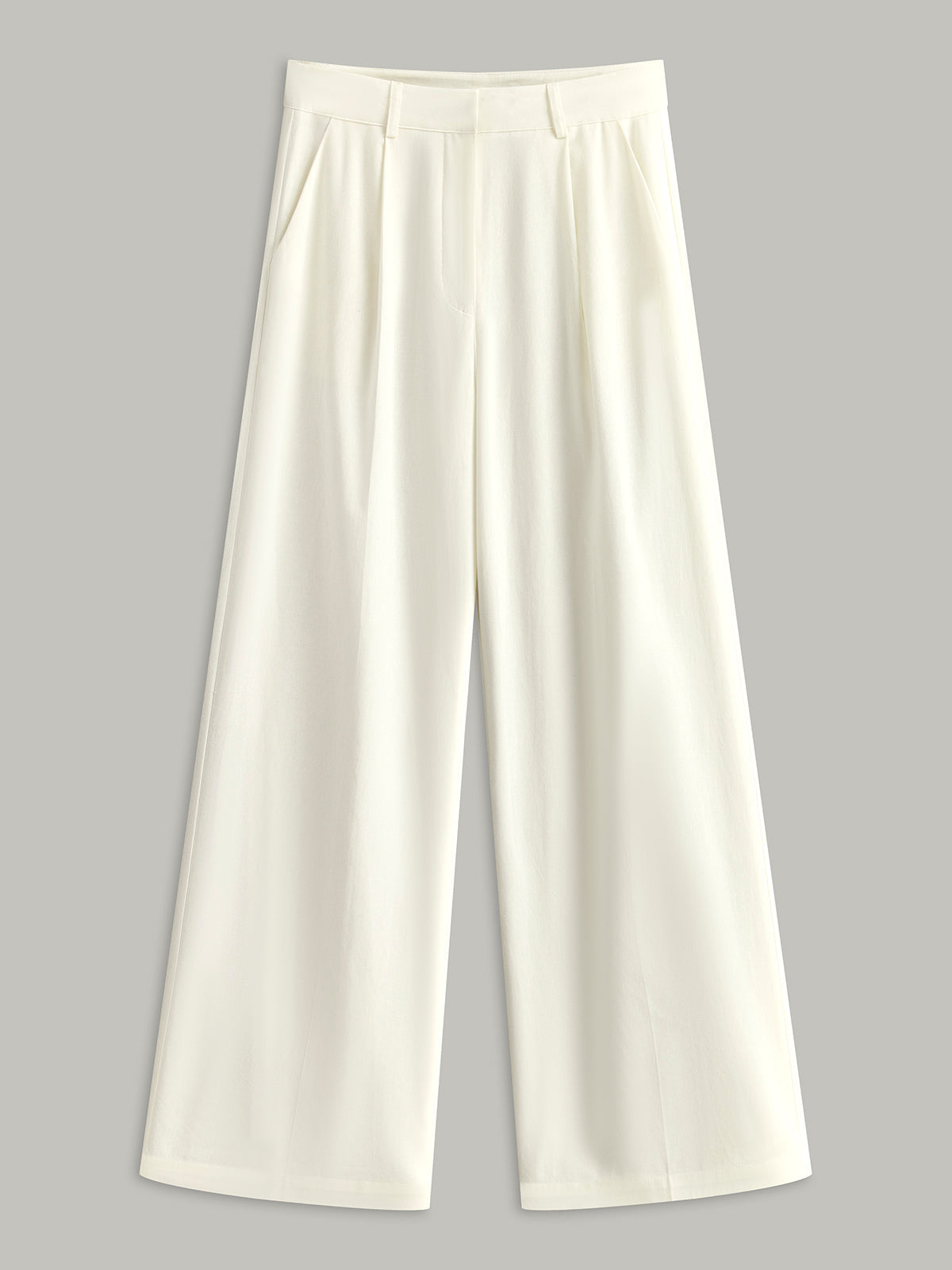 High-Waisted Wide-Leg Pants With Pockets