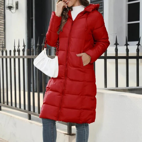 Hooded Long Down Jacket for Women