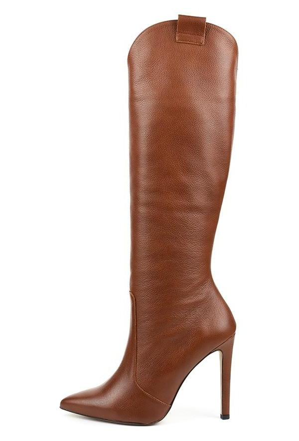 Boots with Stiletto Heel and Side Zip