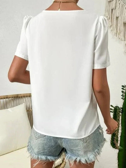 Women's White Summer Blouse