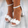White Open Toe Sandals