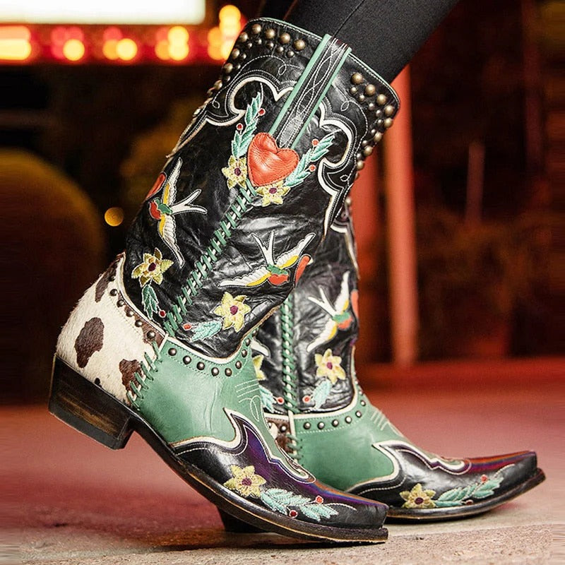 Western-Inspired Tall Boots