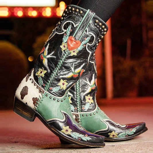 Western-Inspired Tall Boots