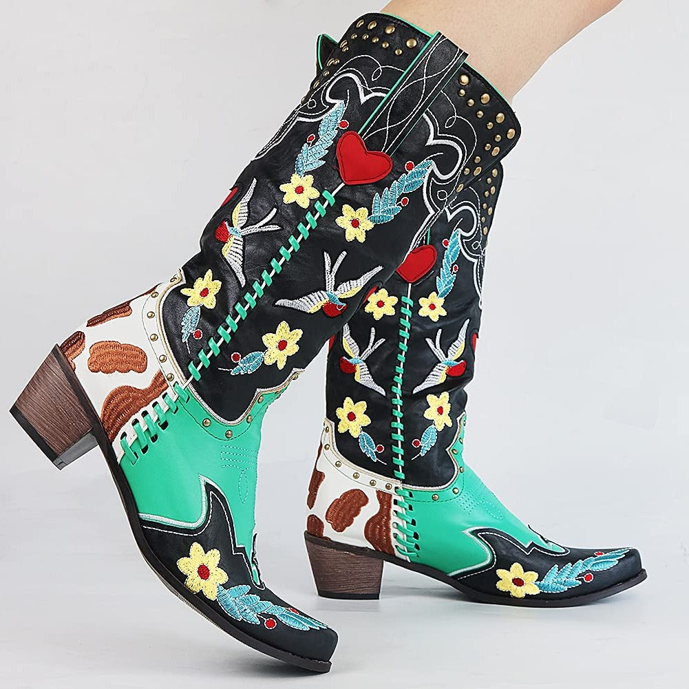Western-Inspired Tall Boots