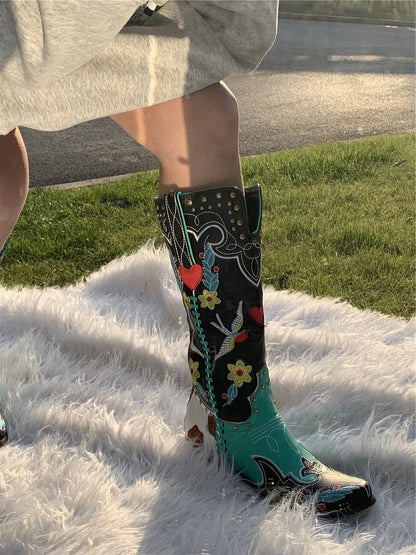 Western-Inspired Tall Boots