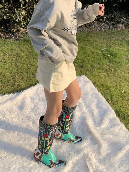 Western-Inspired Tall Boots
