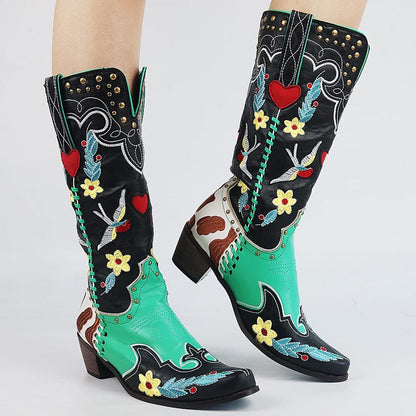 Western-Inspired Tall Boots