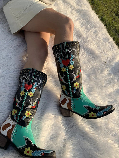 Western-Inspired Tall Boots