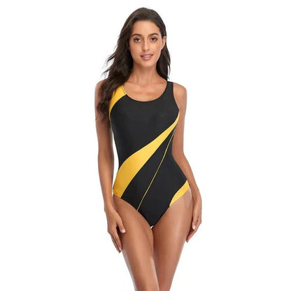Tricolor Vulcanized Swimsuit