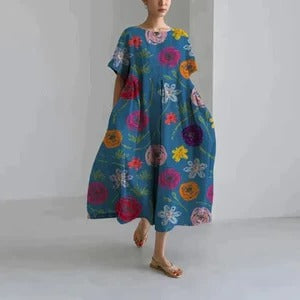 Dress with flora print