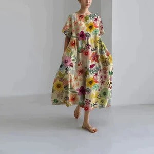 Dress with flora print